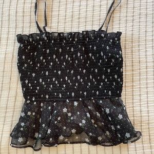 The East Order Smocked Floral Top